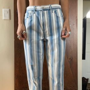 american eagle striped jeans